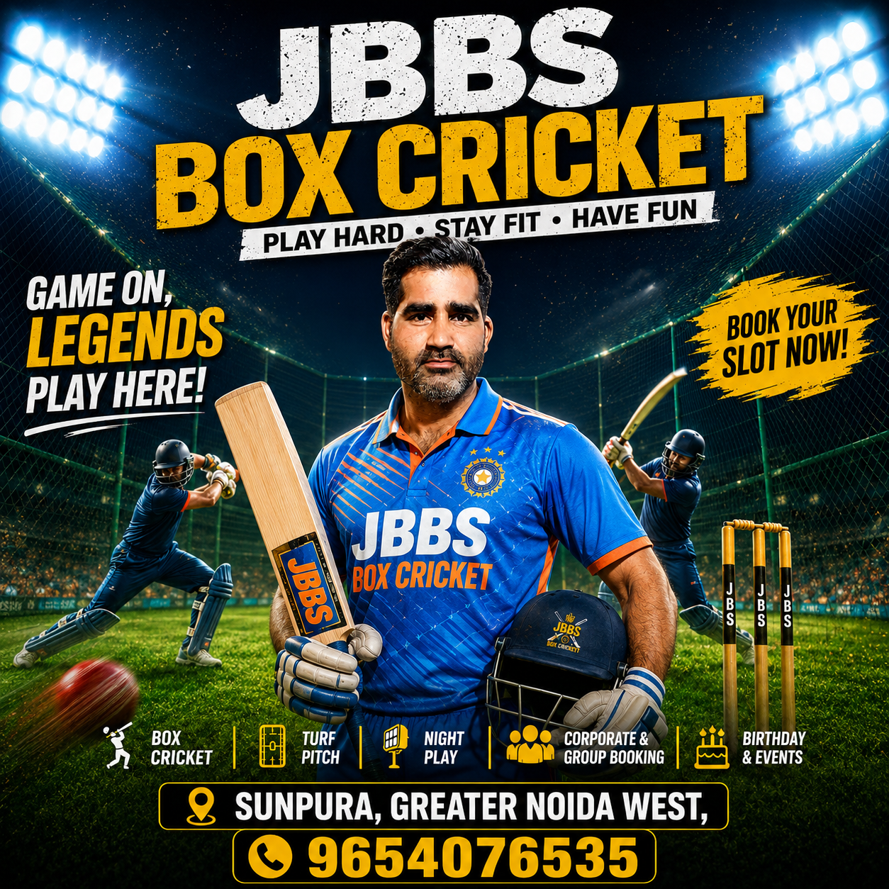 Play Box Cricket With Friends in Greater Noida West